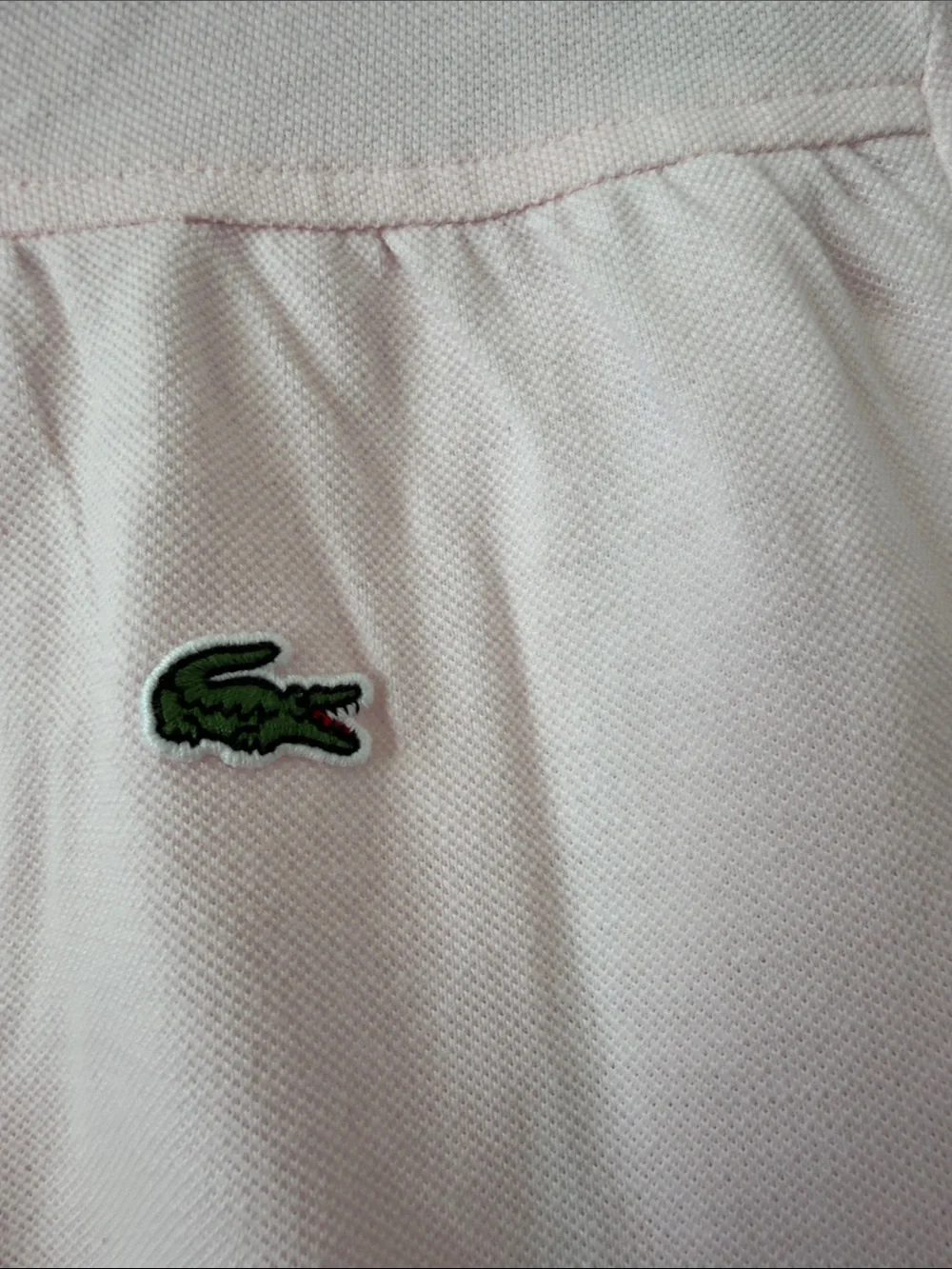 Lacoste Polo Short Sleeve Pair in Light Pink & Coral Red girls size 16